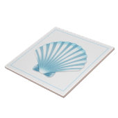 Tegel Trivet-Blue Shell Tegeltje (Zijkant)