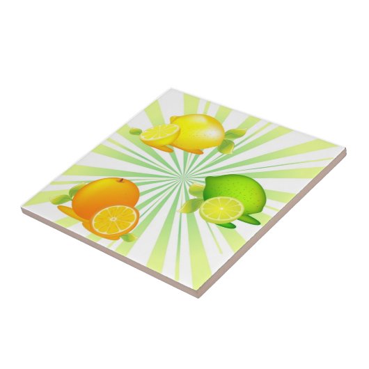 Tegel Trivet-Citrus Tegeltje (Zijkant)