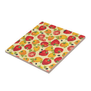 Tegel Trivet-groenten Tegeltje