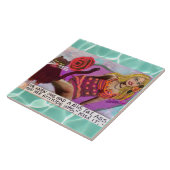 Tegel-trivet-muur kunst keramische tegel ze wist d tegeltje (Zijkant)