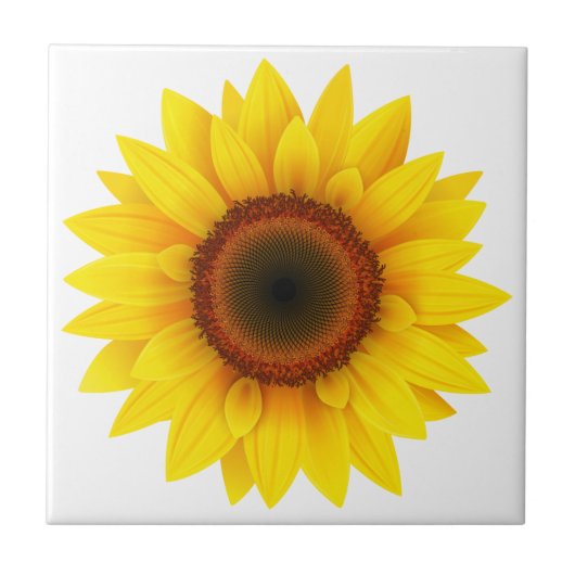 Tegel Trivet-Sunflower Tegeltje (Voorkant)