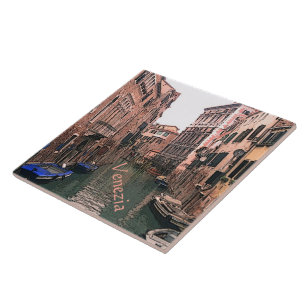 TEGEL/TRIVET/VENETIAANSE KANAALSCENE TEGELTJE