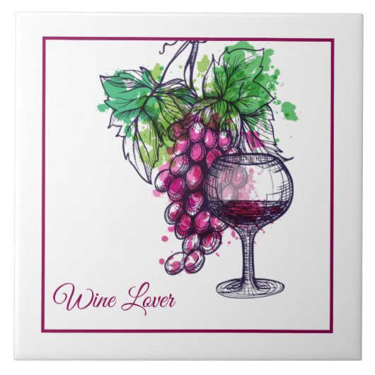 Tegel Trivet-Wine Lover Tegeltje (Voorkant)