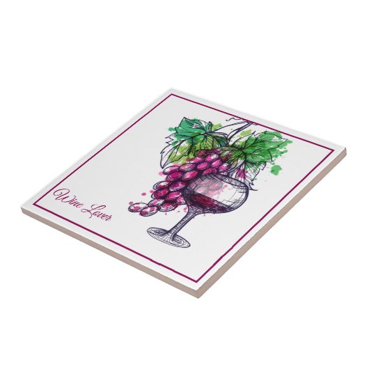 Tegel Trivet-Wine Lover Tegeltje (Zijkant)