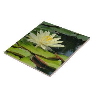 Tegel / Trivet Yellow Lotus Blossom (FotoG) Tegeltje