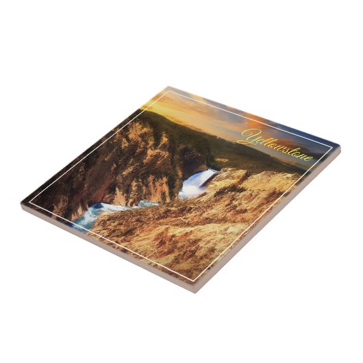 Tegel Trivet-Yellowstone Herfsten Tegeltje (Zijkant)