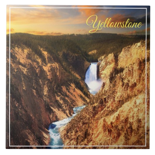 Tegel Trivet-Yellowstone Herfsten Tegeltje (Voorkant)