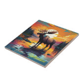 Tegel Trivet-Yellowstone Moose Tegeltje (Zijkant)