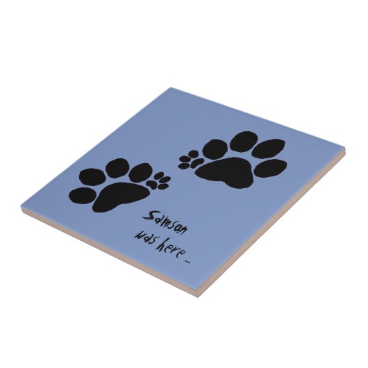 Tegel - twee polydactylages tegeltje (Zijkant)