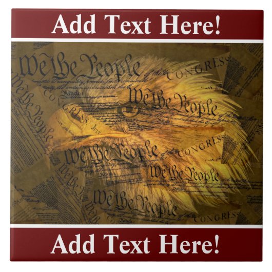 Tegel van American Bald Eagle Ceramic Tegeltje (Voorkant)