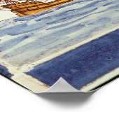 Tegel van Azulejos die een schip afschildert uit S Poster (Hoek)