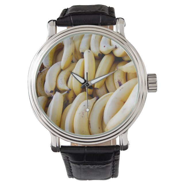 Tegel van Bananen Horloge (Voorkant)