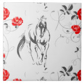 Tegel van Baroque Horse Tegeltje (Voorkant)