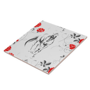 Tegel van Baroque Horse Tegeltje