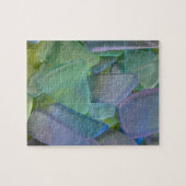 Tegel van blauw strandglas, Alaska Legpuzzel (Horizontaal)