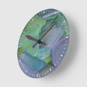 Tegel van blauw strandglas, Alaska Ronde Klok (Hoek)