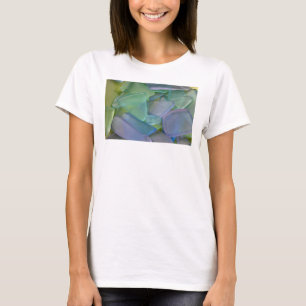 Tegel van blauw strandglas, Alaska T-shirt
