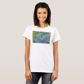 Tegel van blauw strandglas, Alaska T-shirt (Voorkant volledig)
