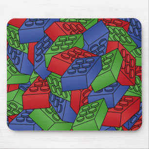 Tegel van bouwblokken muismat