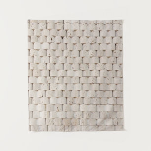 Tegel van bruine houten planken wandkleed