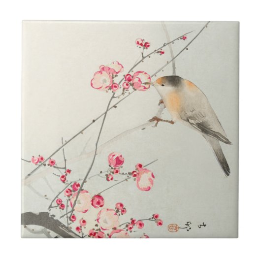 TEGEL van CERAMIC : OHARA KOSON : SONGBIRD Tegeltje (Voorkant)