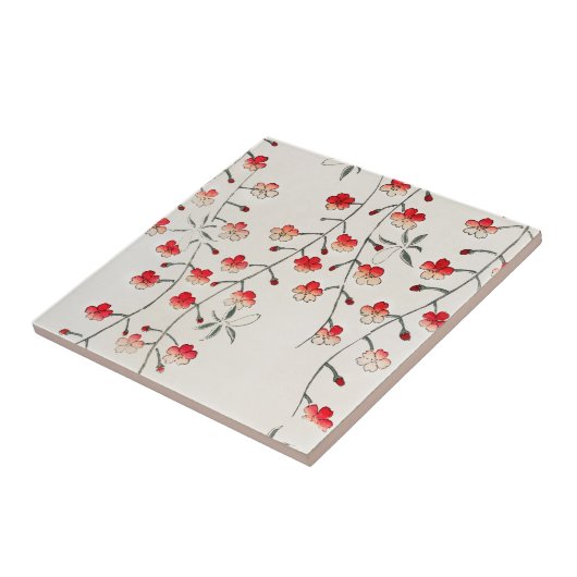 TEGEL van CERAMIC : SEITEI : CHERRY BLOSSOMS Tegeltje (Zijkant)