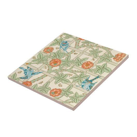 TEGEL van CERAMIC : WILLIAM MORRIS : TRELLIS Tegeltje (Zijkant)