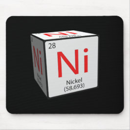 Tegel van chemisch element. Ni Nickel cubed Muismat
