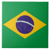 Tegel van de Braziliaanse vlag Tegeltje (Voorkant)