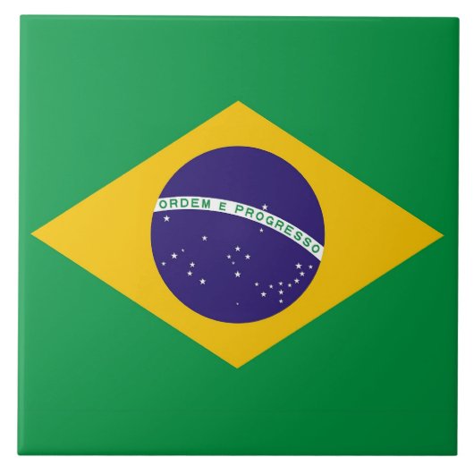 Tegel van de Braziliaanse vlag Tegeltje (Voorkant)