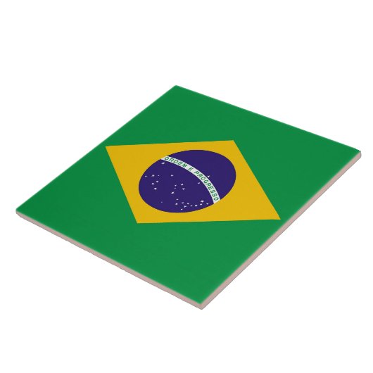 Tegel van de Braziliaanse vlag Tegeltje (Zijkant)
