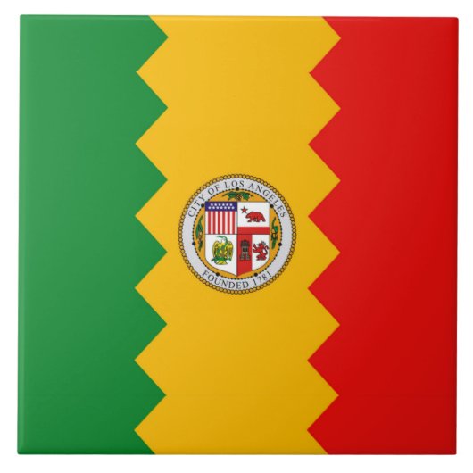 Tegel van de Californische staat, de vlag van Los  Tegeltje (Voorkant)