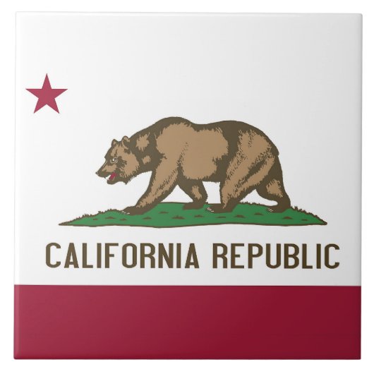 Tegel van de Californische staatsvlag Tegeltje (Voorkant)