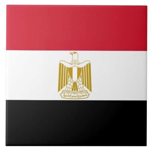 Tegel van de Egyptische vlag Tegeltje (Voorkant)