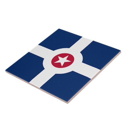 Tegel van de Indianapolis City Flag Tegeltje (Zijkant)