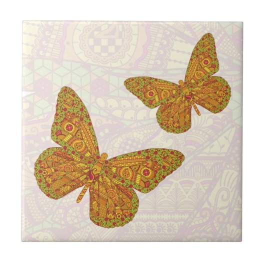 Tegel van de Indiase monarch Tegeltje (Voorkant)