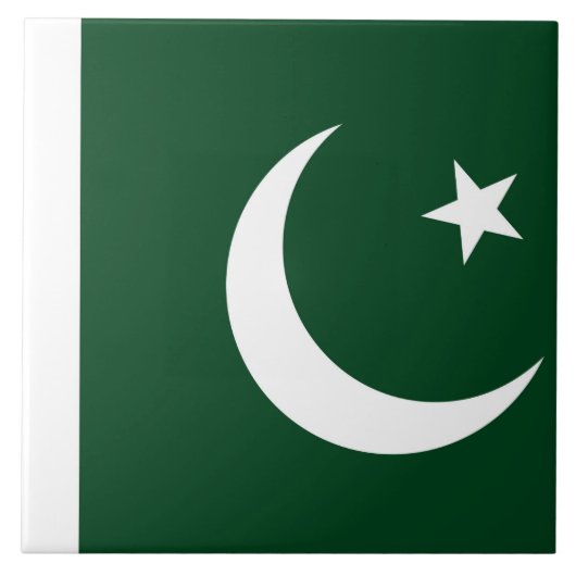 Tegel van de Pakistaanse vlag Tegeltje (Voorkant)