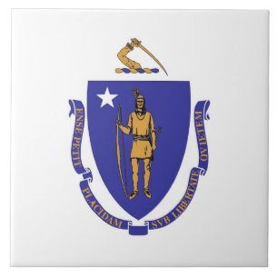 Tegel van de staatsvlag van Massachusetts Tegeltje