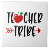 TEGEL VAN DE TEACHERTRIBE-APPEL EN-Pijl Tegeltje (Voorkant)