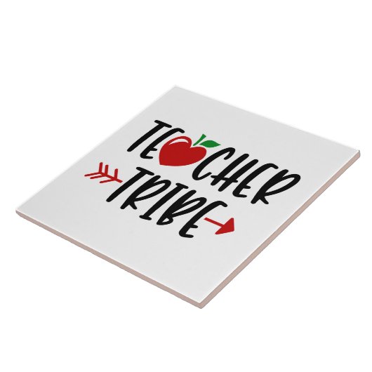 TEGEL VAN DE TEACHERTRIBE-APPEL EN-Pijl Tegeltje (Zijkant)