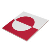 Tegel van de vlag van Groenland Tegeltje (Zijkant)