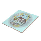 Tegel van de vuurtoren van Illinois Tegeltje (Zijkant)