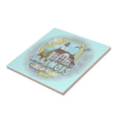 Tegel van de vuurtoren van Illinois Tegeltje (Zijkant)