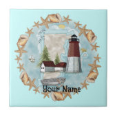 Tegel van de vuurtoren van Rhode Island Tegeltje (Voorkant)