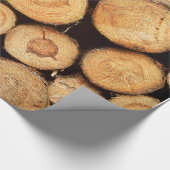 Tegel van gesneden logboeken cadeaupapier (Hoek)