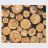 Tegel van gesneden logboeken cadeaupapier (Vlak)