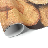 Tegel van gesneden logboeken cadeaupapier (Rol Hoek)