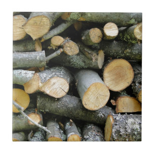 Tegel van gestapeld vuurhout tegeltje