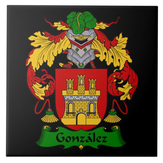 Tegel van het familiewapen van Gonzalez Tegeltje (Voorkant)