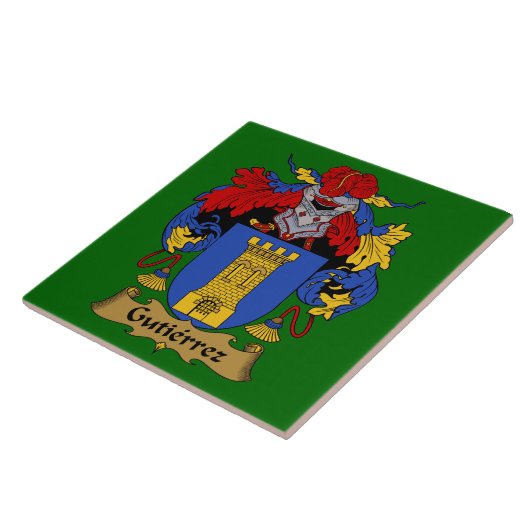 Tegel van het familiewapen van Gutierrez Tegeltje (Zijkant)